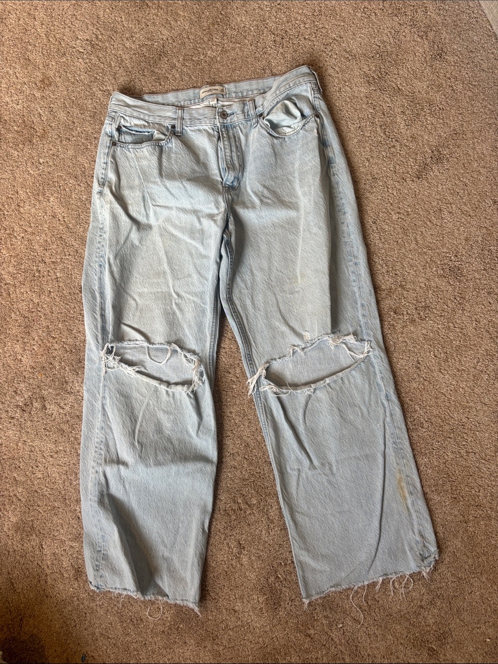 Abercrombie Curve Love Wide Leg Jeans